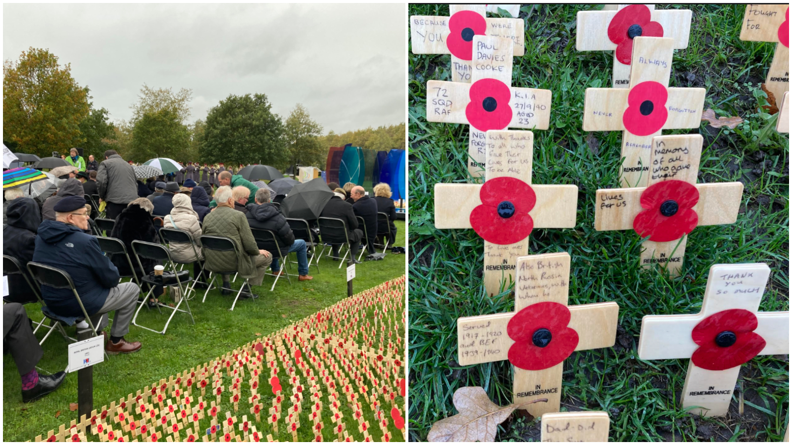 Thousands Of Crosses Planted For Field Of Remembrance Service At The ...