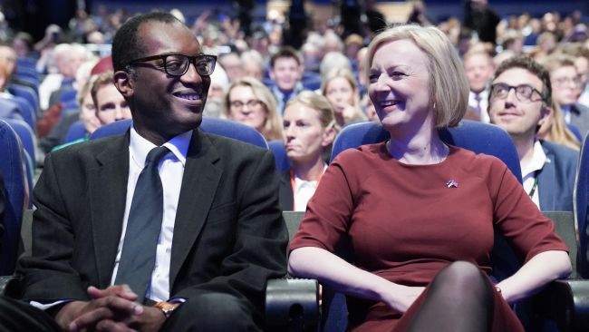 Kwasi Kwarteng and Liz Truss pictured together at the Conservative Party conference.