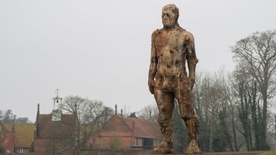 The Yoxman sculpture in Suffolk can be seen by drivers on the A12.
Copyright: PA