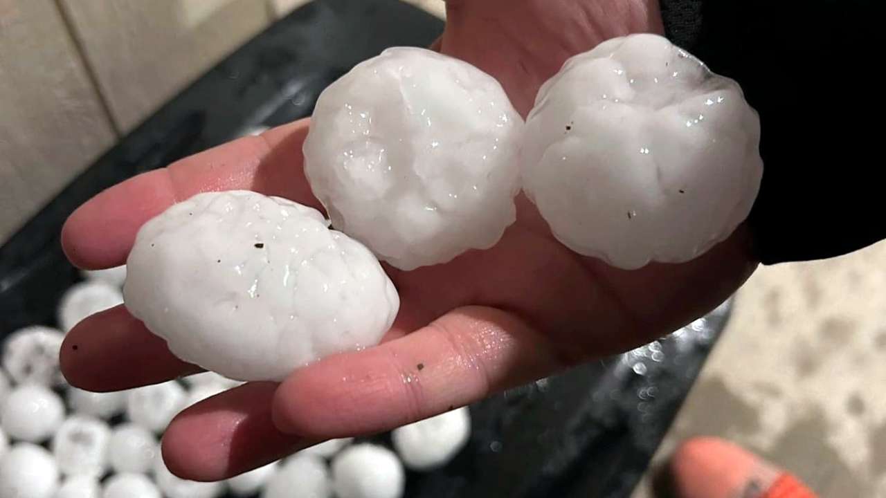 Enormous balls of 'gorilla hail' pelt Kansas and Missouri