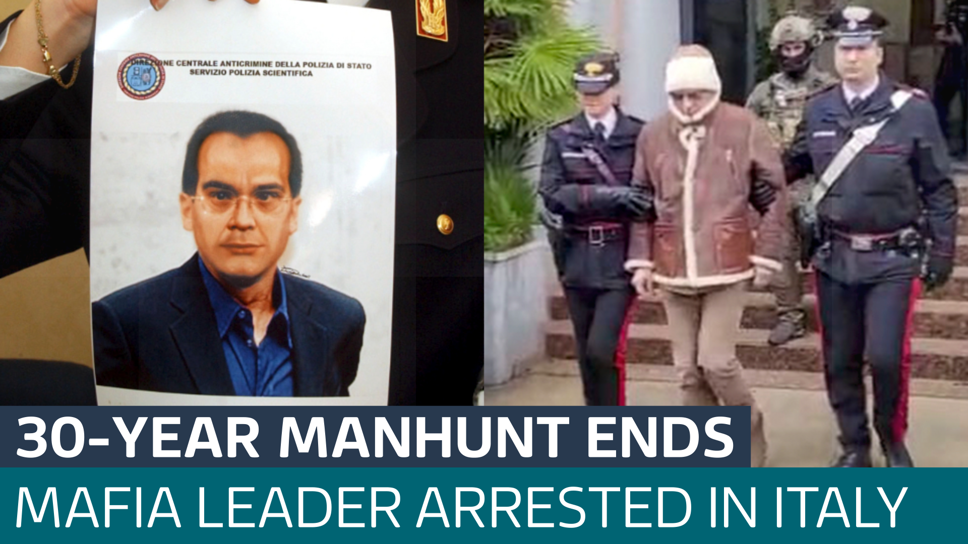 Italy's most wanted Mafia boss arrested, after 30 years on the run ...