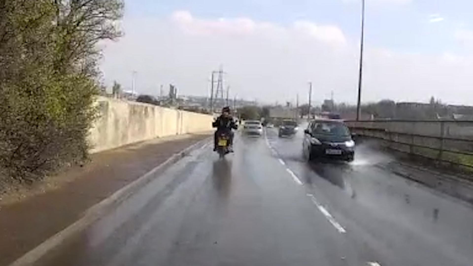 Dashcam video appears to show flooded Kent road day before devastating