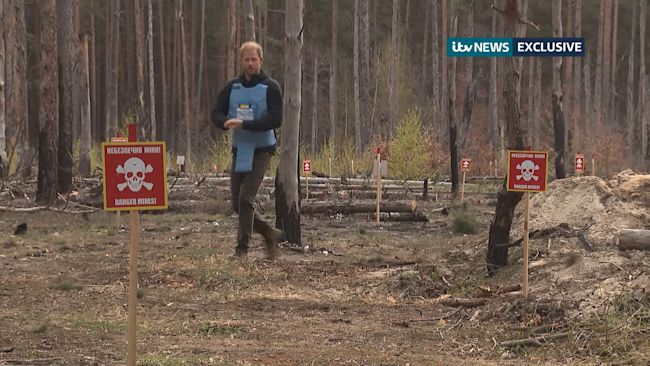 Prince Harry with The Halo Trust in Ukraine