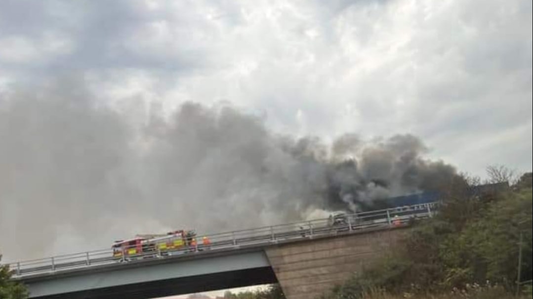 M18 remains closed after man dies in lorry fire ITV News Calendar