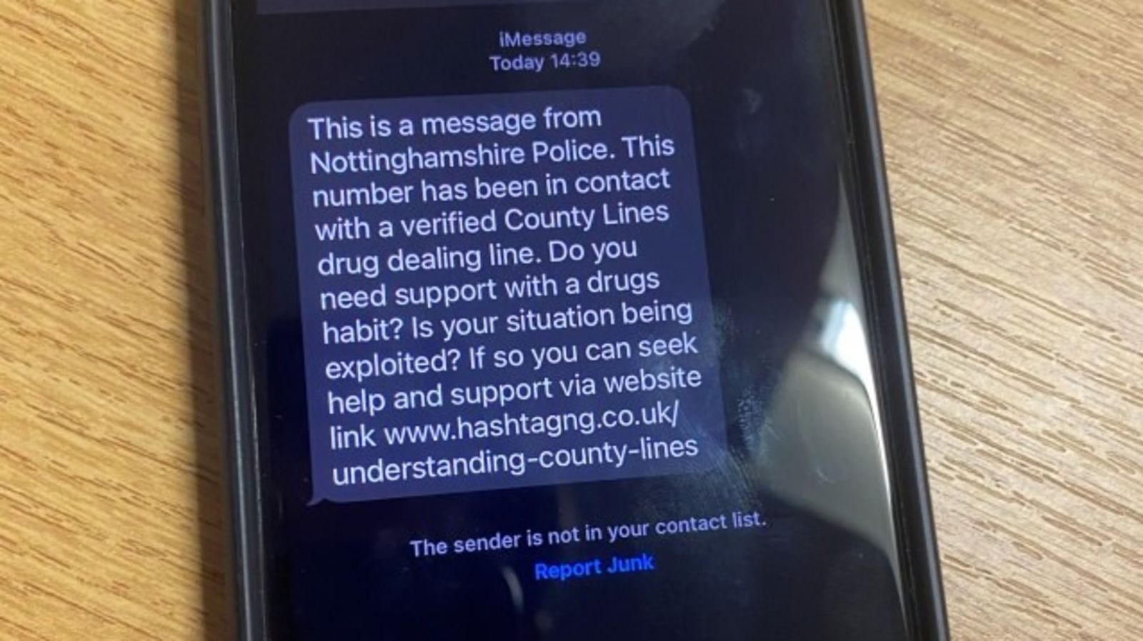 Drug Texted Suspected drug dealer's phone used by Nottinghamshire Police to send ...