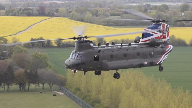 Royal Air Force Odiham is celebrating the 40th anniversary of the Chinook helicopter entering RAF Service with a commemorative new colour scheme.
