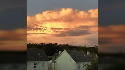 A picture of a Cumulonimbus cloud taken by Karen in St Helier, looking out towards the East of the Island.