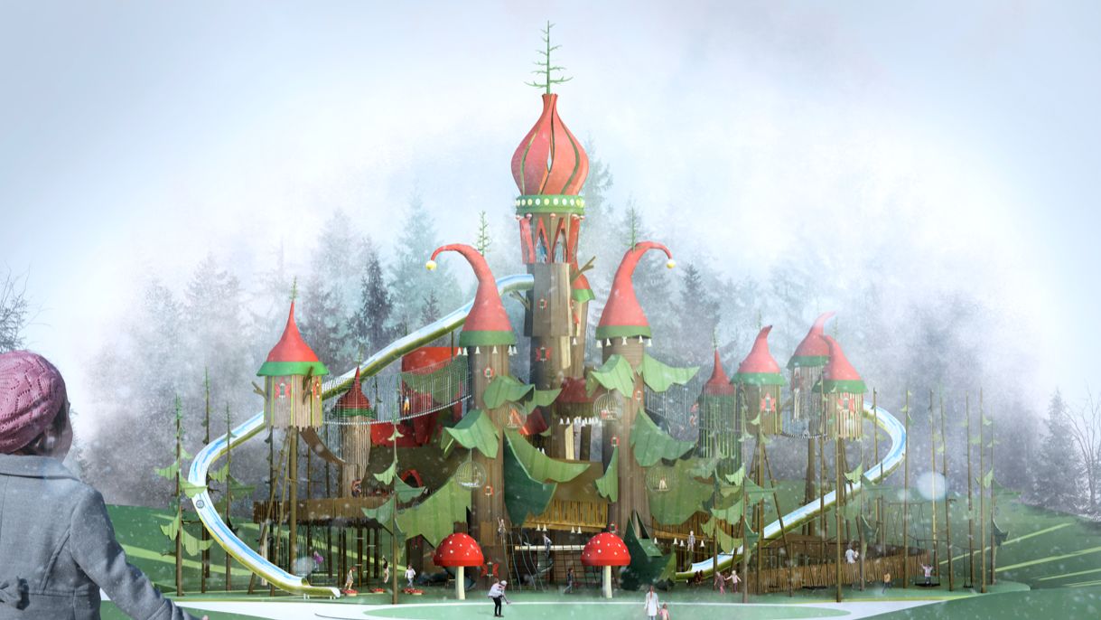 A high fantasy elf girl in a fantasy two piece - Playground