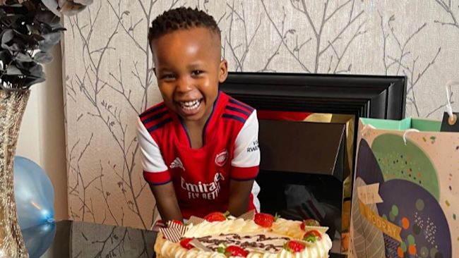 Akhona Moyo celebrating his 4th birthday
Credit: Family photo