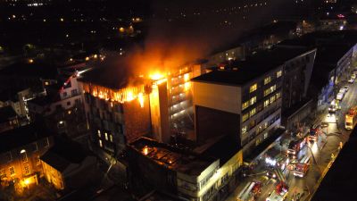 Fire at the Cube building in Bolton on 15 November, 2019