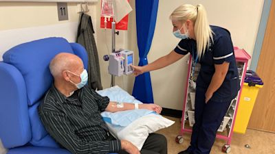 Patient and nurse