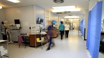 Inside a hospital ward