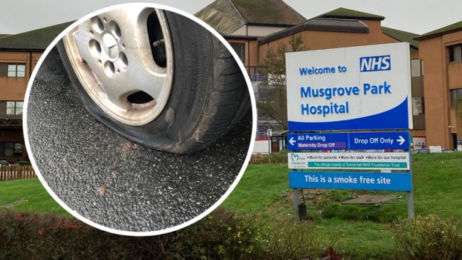 NHS tyres slashed musgrove park hospital