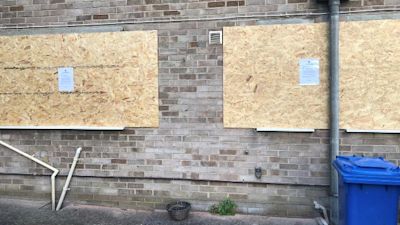 The addresses have been boarded up and the residents ordered to leave.