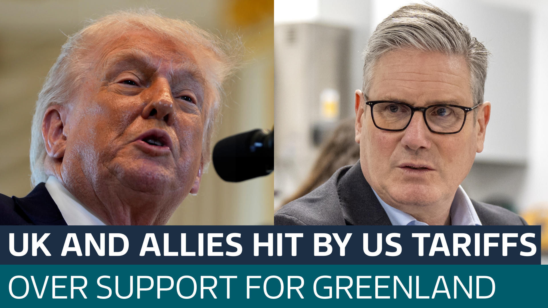 PM calls move "completely wrong" after UK and its allies hit by new 10% tariffs from 1st February - Latest From ITV News