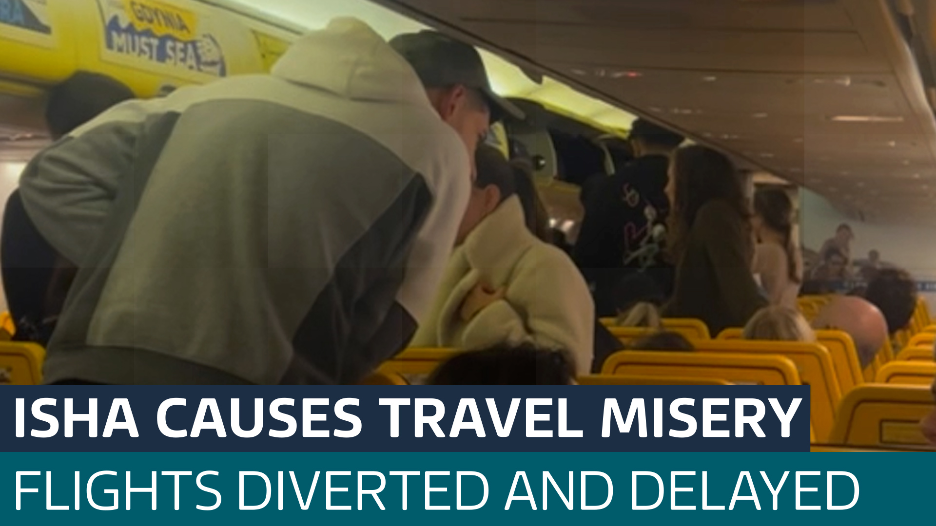 Aborted landings as Storm Isha forces airlines to alter flight plans ...