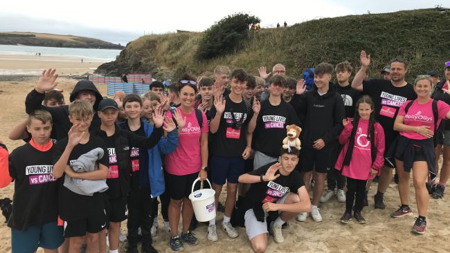 Around 40 of Barney's supporters took on the charity walk from Harlyn Bay to Bedruthan Steps.