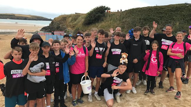 Around 40 of Barney's supporters took on the charity walk from Harlyn Bay to Bedruthan Steps.