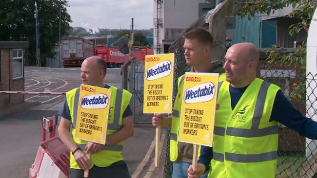Weetabix workers step up their industrial action over pay and conditions