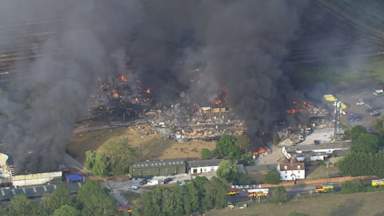Twenty firefighters taken to hospital after huge explosion in Essex