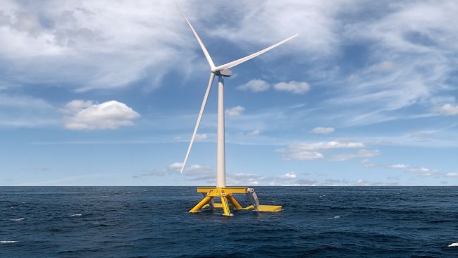 artist impression issued by Department for Business, Energy and Industrial Strategy of the Swansea-based Marine Power Systems. Floating offshore wind projects are to receive a share of £31 million Government funding to help drive deployment of the clean technology. Some 11 successful projects are receiving a share of the money which is matched by more than £30 million from industry, to boost the sector by £60 million, the Business Department (Beis) said. Issue date: Tuesday January 25,