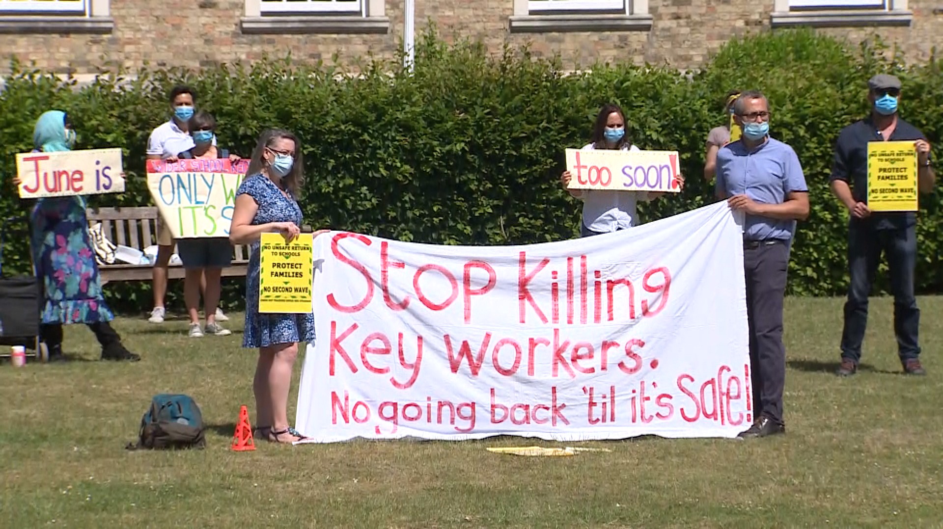 Parents Protest Against Wider Re-opening Of Schools From Monday | ITV ...