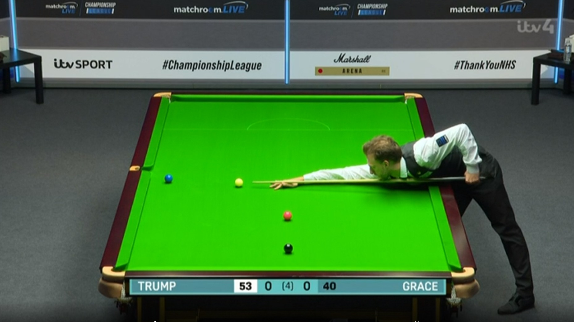 Competitive snooker resumes with hand sanitiser but no hand shakes ITV News