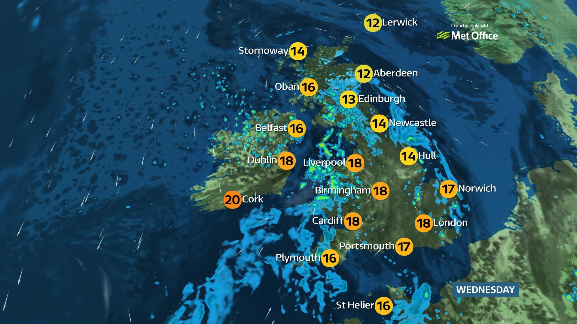 UK weather Unsettled day ahead with cloud, sunny spells and showers