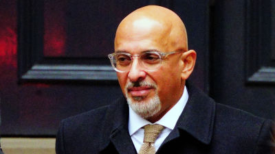 Nadim Zahawi seen leaving the Conservative Party headquarters in Westminster.