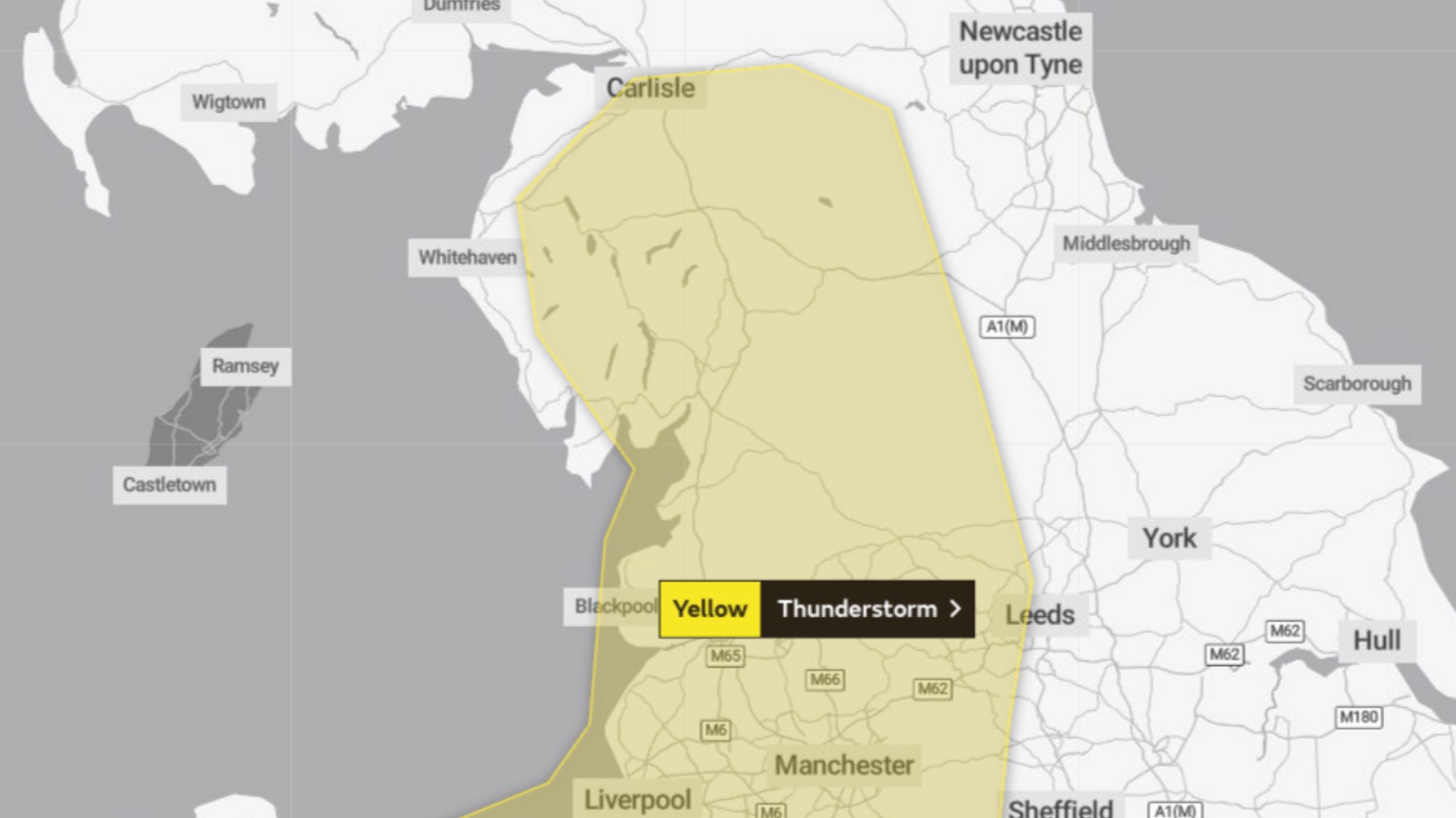 Weather: THUNDERSTORM warning until 9pm | ITV News Border