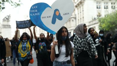 Protesters demanded ‘justice for Shukri’ as they gathered in London