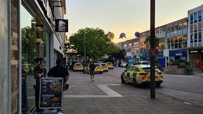 Scene where five people were fighting in Plymouth