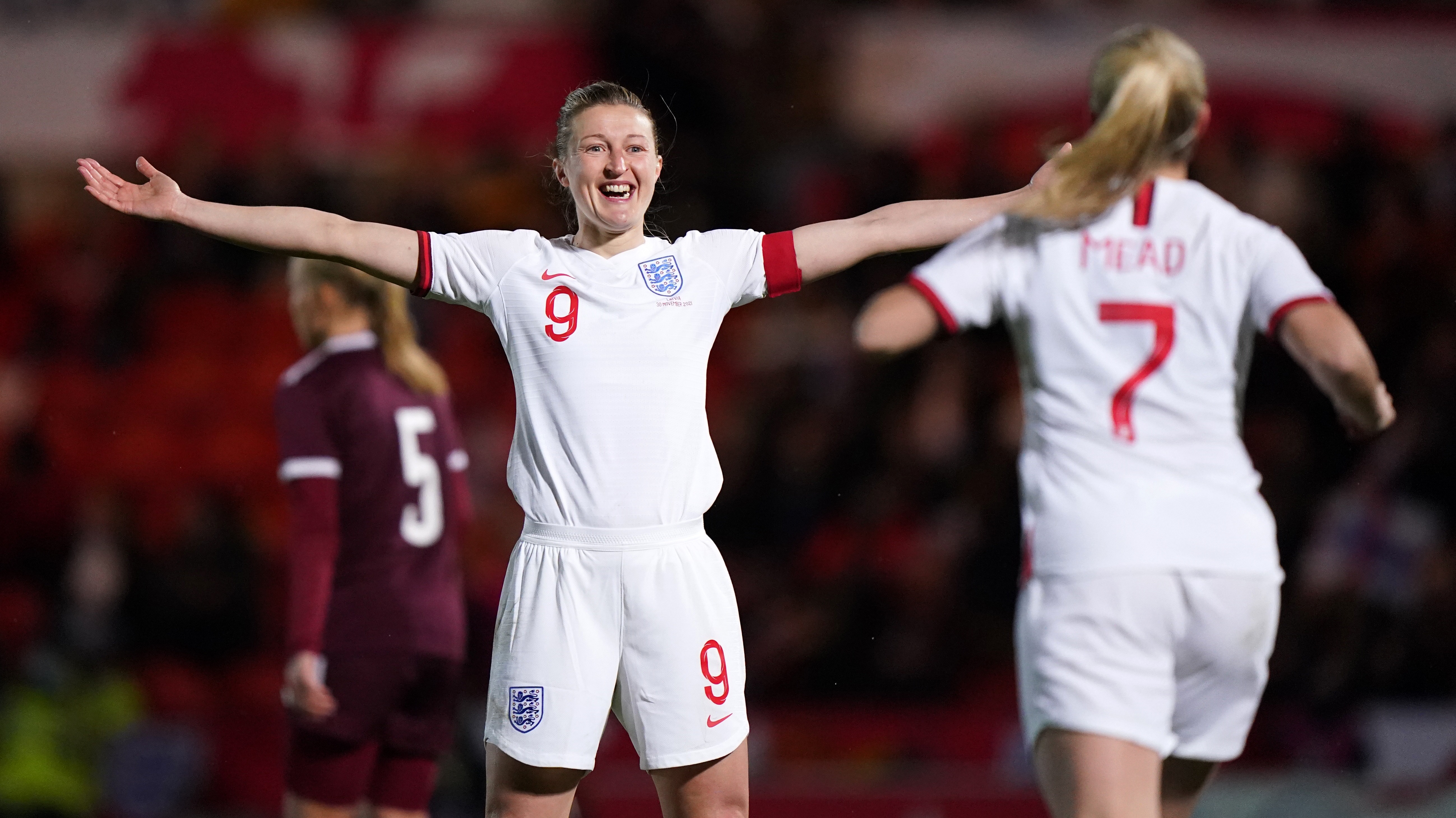 england women storm to 20 goal victory over latvia as ellen white makes history itv news england women storm to 20 goal victory over latvia as ellen white makes history itv news