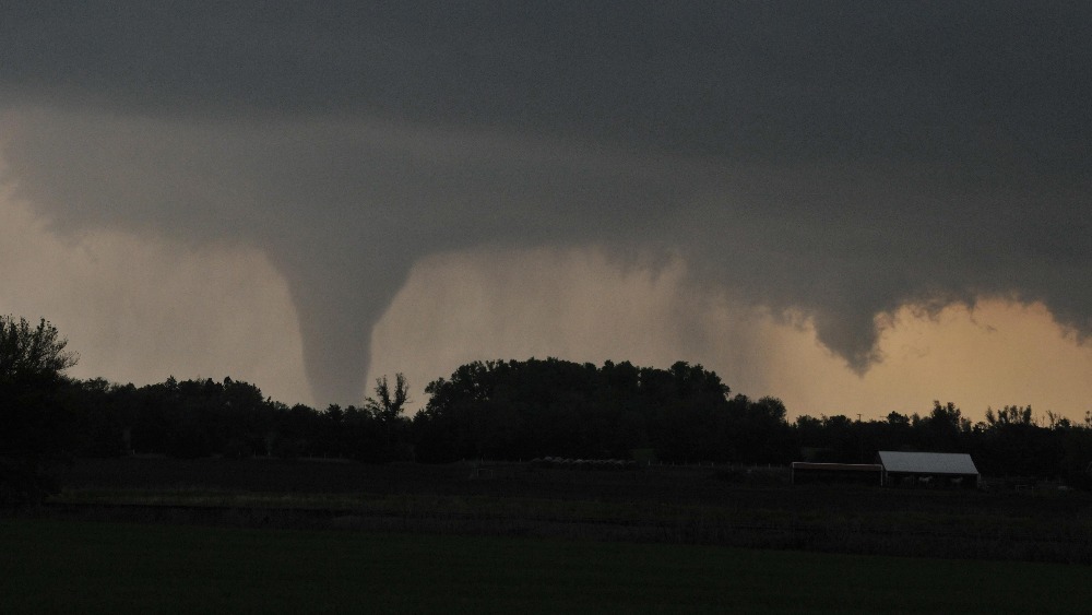 Dramatic footage of tornado destruction as it touches down | ITV News