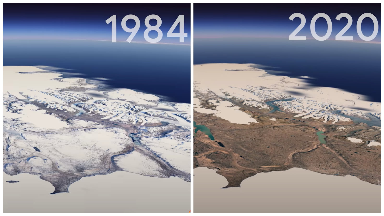 Google Earth time-lapse video shows the impact of humans and four decades  of climate change on the planet | ITV News