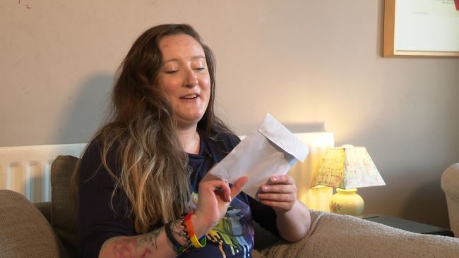 The mystery donation came through the Cheltenham mum's letterbox
