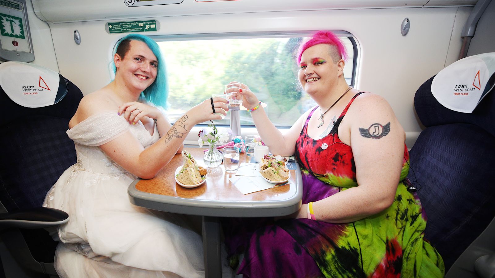 Rail enthusiast couple tie the knot on a train in 'dream come true ...