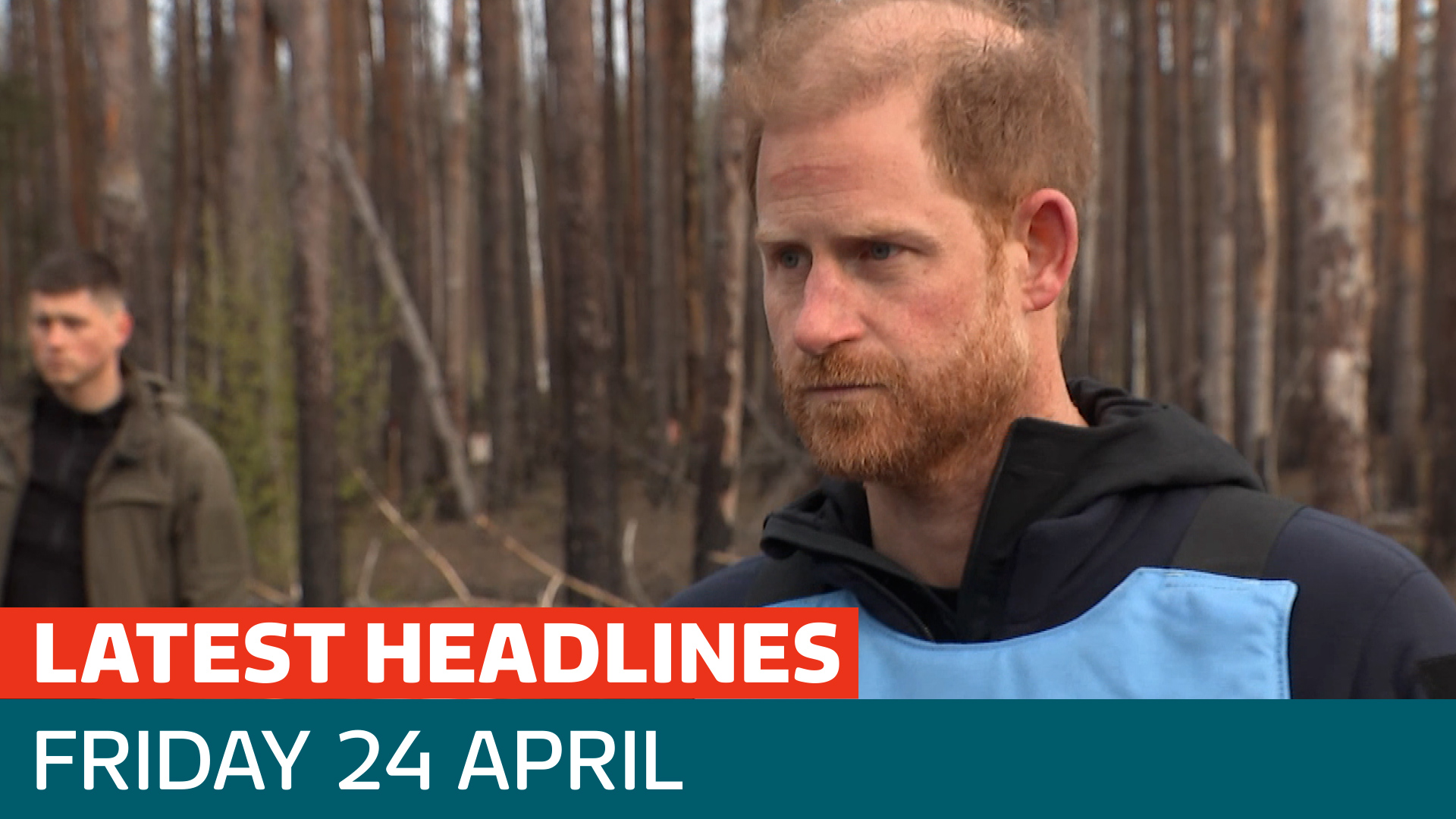 The latest headlines - as Duke of Sussex visits minefield in Bucha - Latest From ITV News