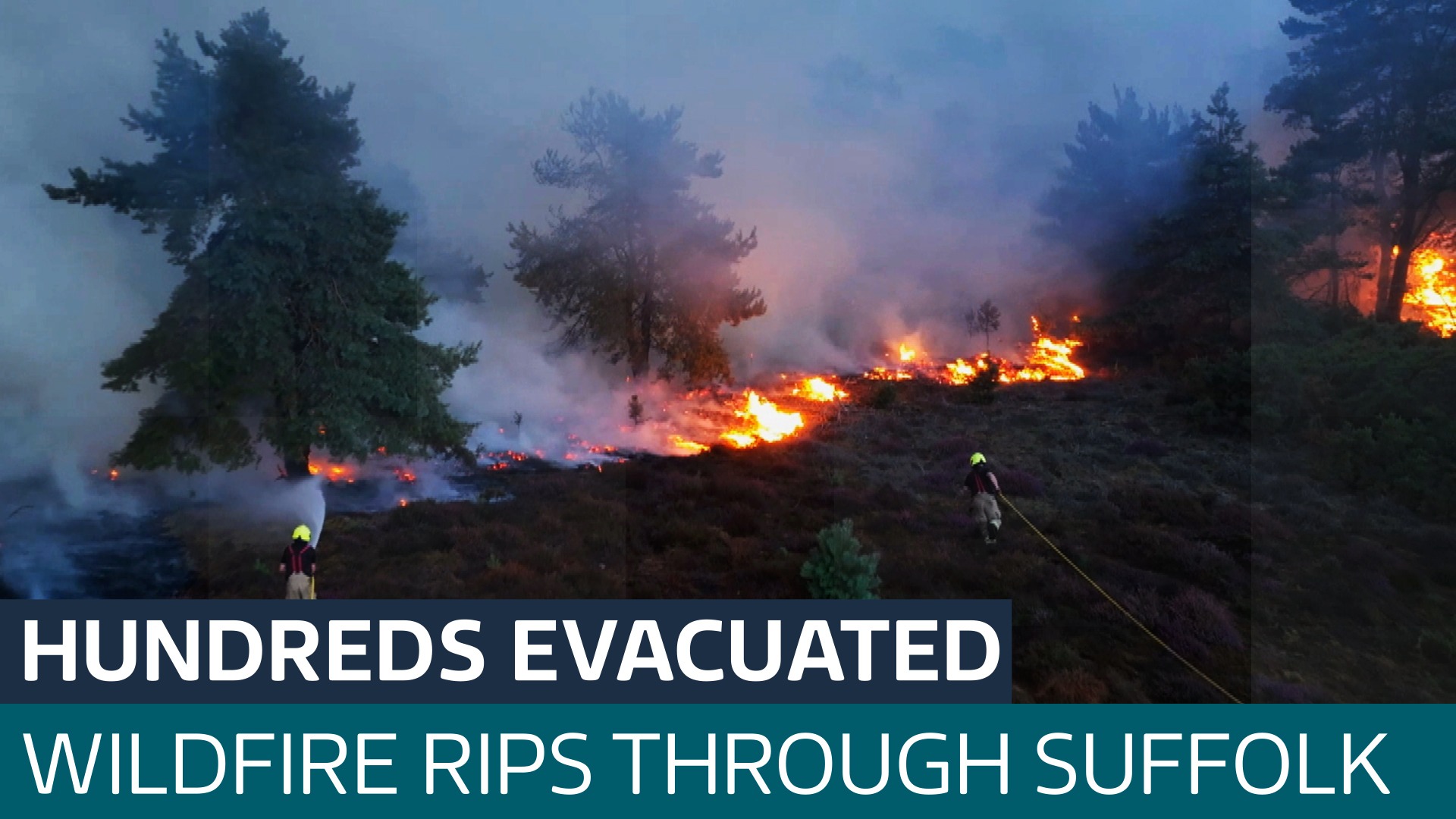 Major incident declared as large wildfire burns in Suffolk near nuclear power plant