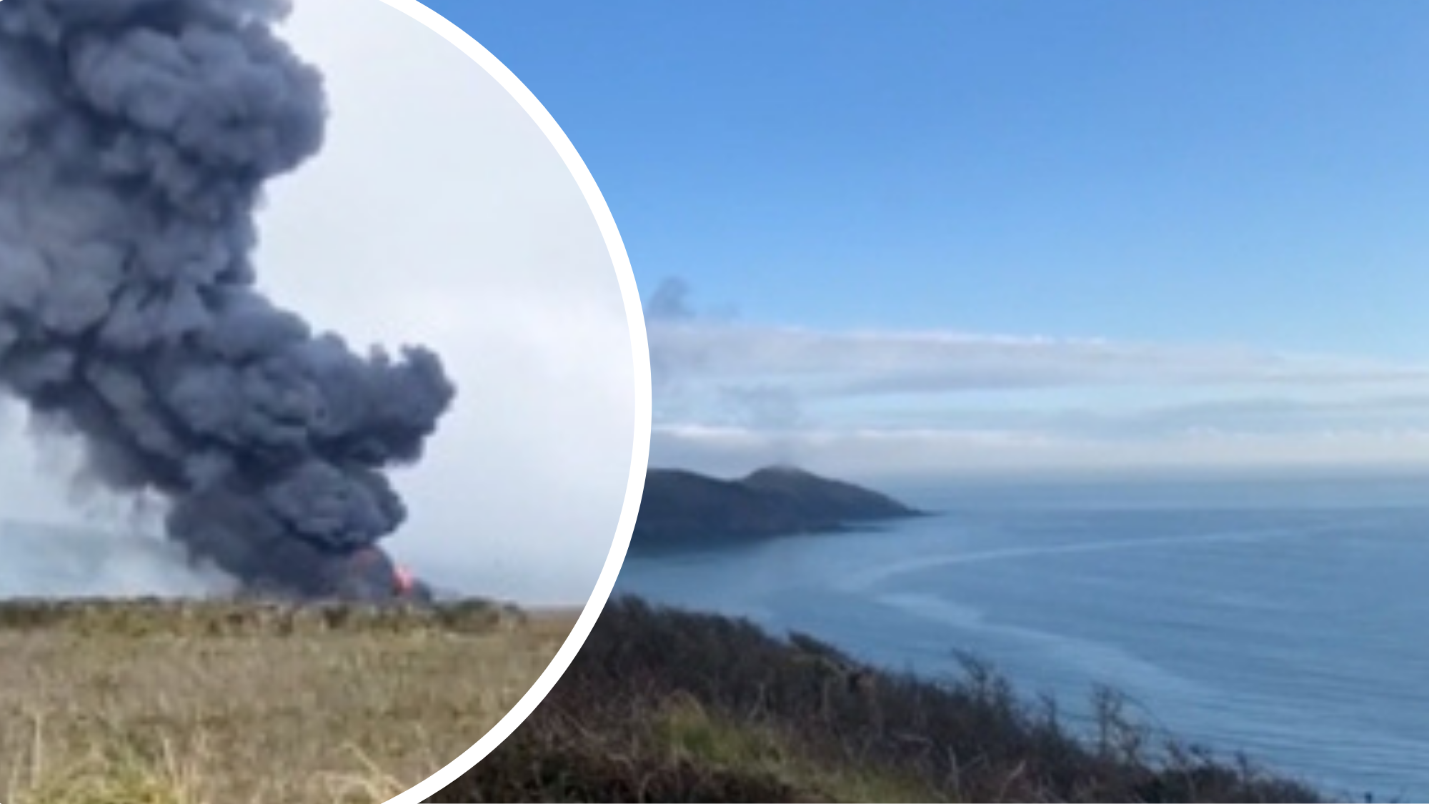 Major incident declared in Cornwall as large barn on fire at Rame Head ...