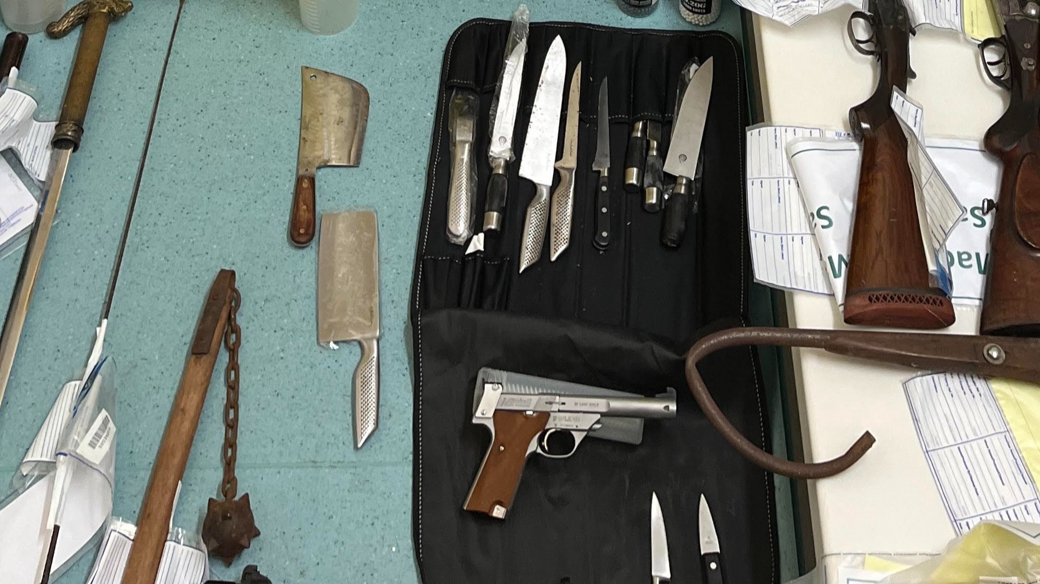 Sword, shotguns and mace among dangerous weapons seized by Alderney Police ITV News Channel