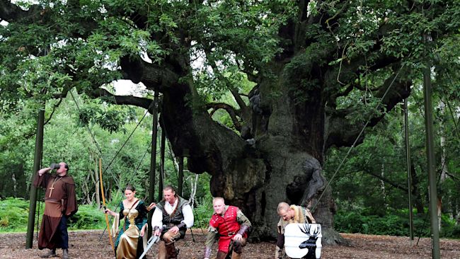 General view of Major Oak during 29th annual Robin Hood Festival at Sherwood Forest National Nature Reserve, Edwinstowe, Nottinghamshire.
PA
