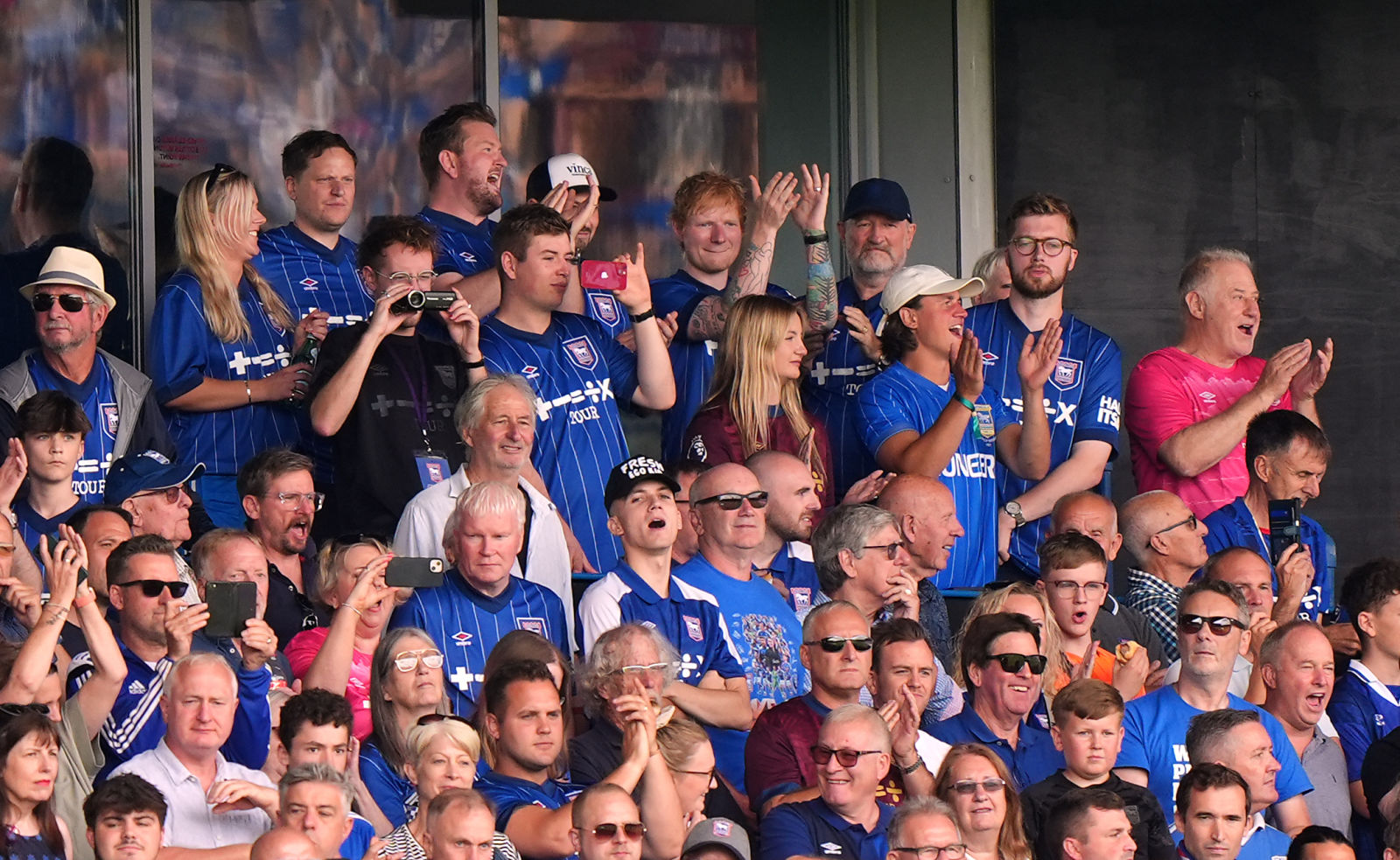 Ed Sheeran joined fellow Ipswich fans for club's first Premier League match  in 22 years | ITV News Anglia