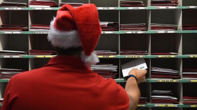 Royal Mail sorting facility in Peterborough Christmas 2022.
PA