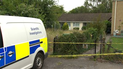 Scene of murder investigation in Edithmead, near Highbridge.