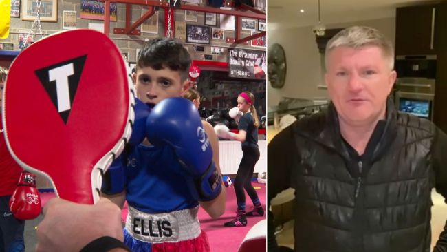 Brandon Boxing Club and a screenshot of Ricky Hatton message to them