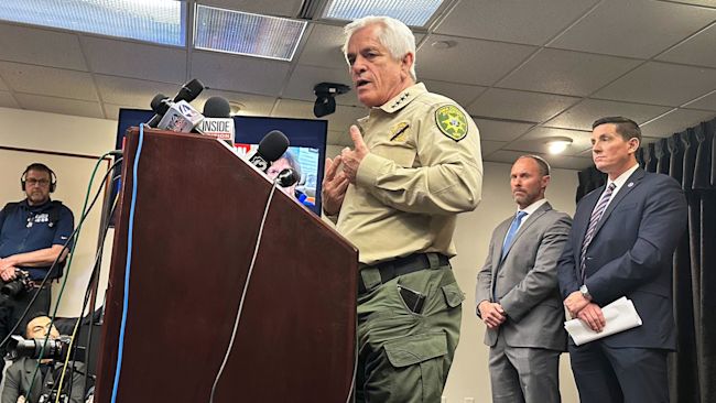 Pima County Sheriff Chris Nanos updates media on the disappearance of Nancy Guthrie.