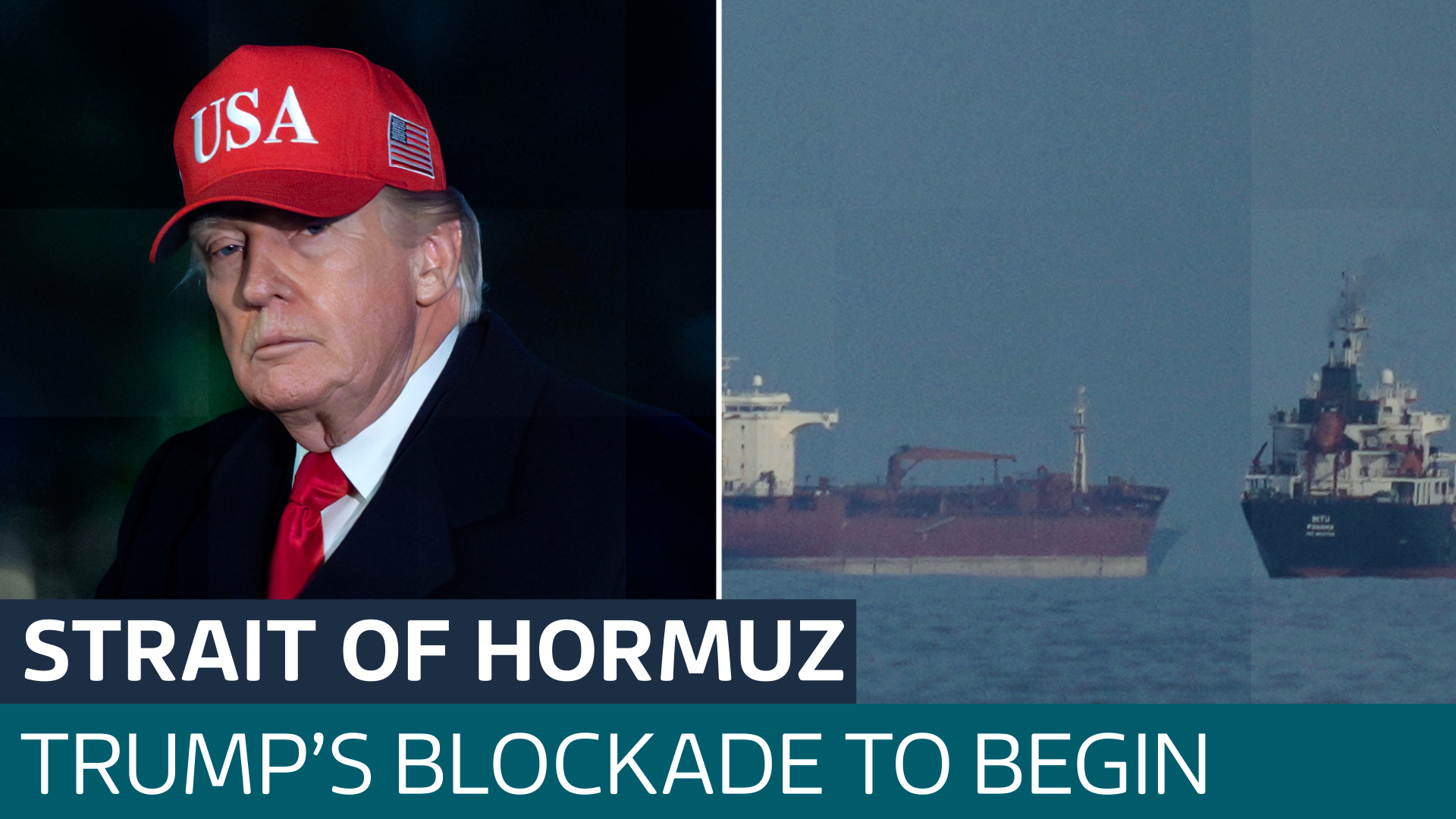 Trump insists US navy's Strait of Hormuz blockade will begin today - Latest From ITV News