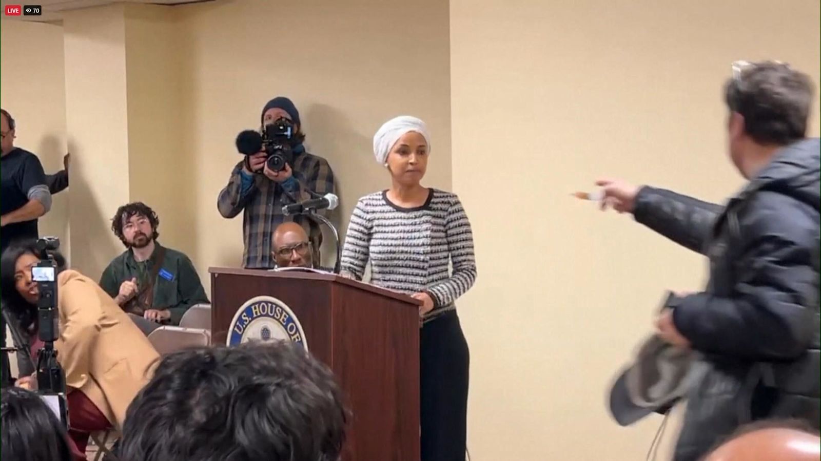 Congresswoman Ilhan Omar sprayed with unknown substance in Minneapolis |  ITV News