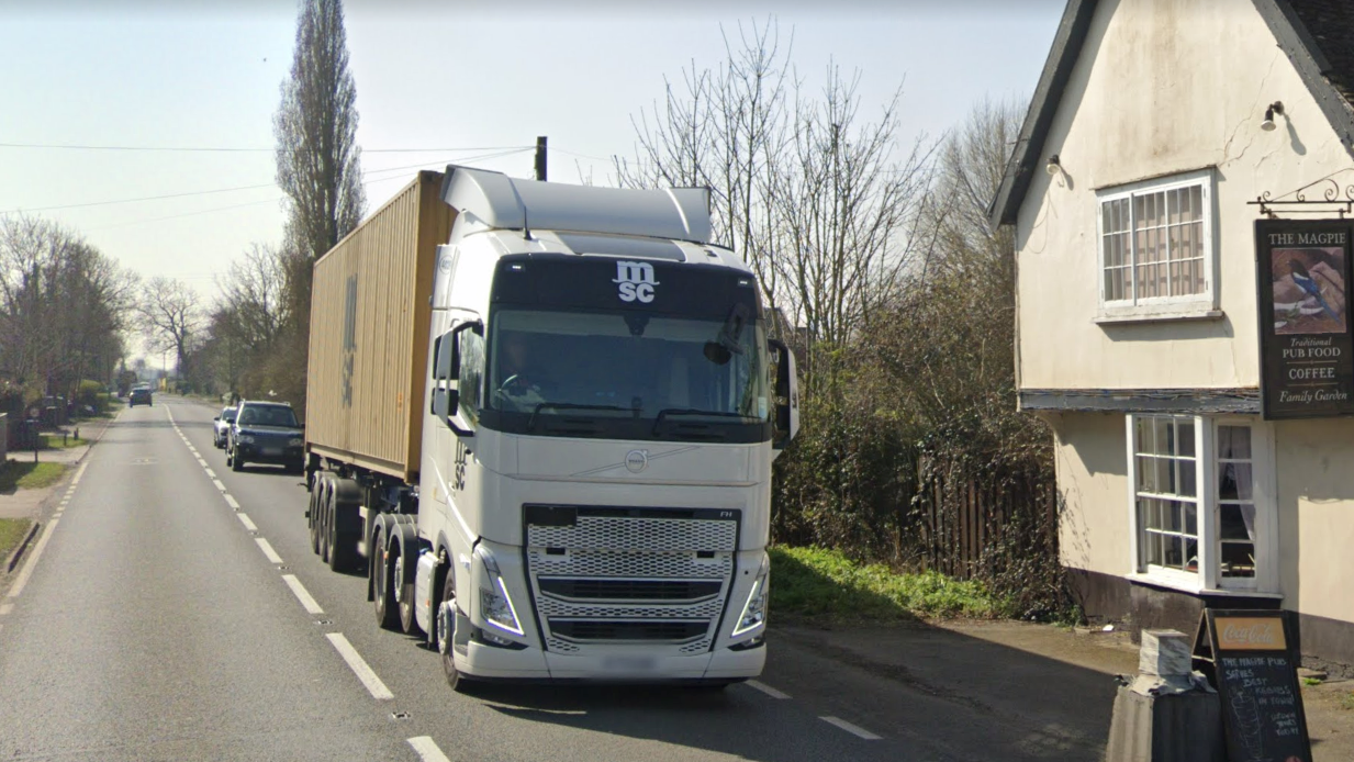 A140 in Suffolk closed as road surface melts in heat in Little